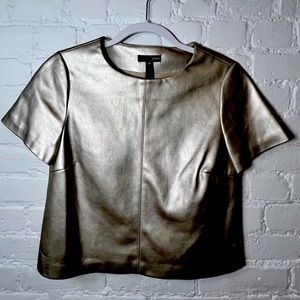 AQUA gold metallic top